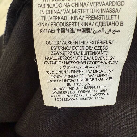 Boden Carla 100% Linen Jumpsuit size 14T black - Picture 10 of 13